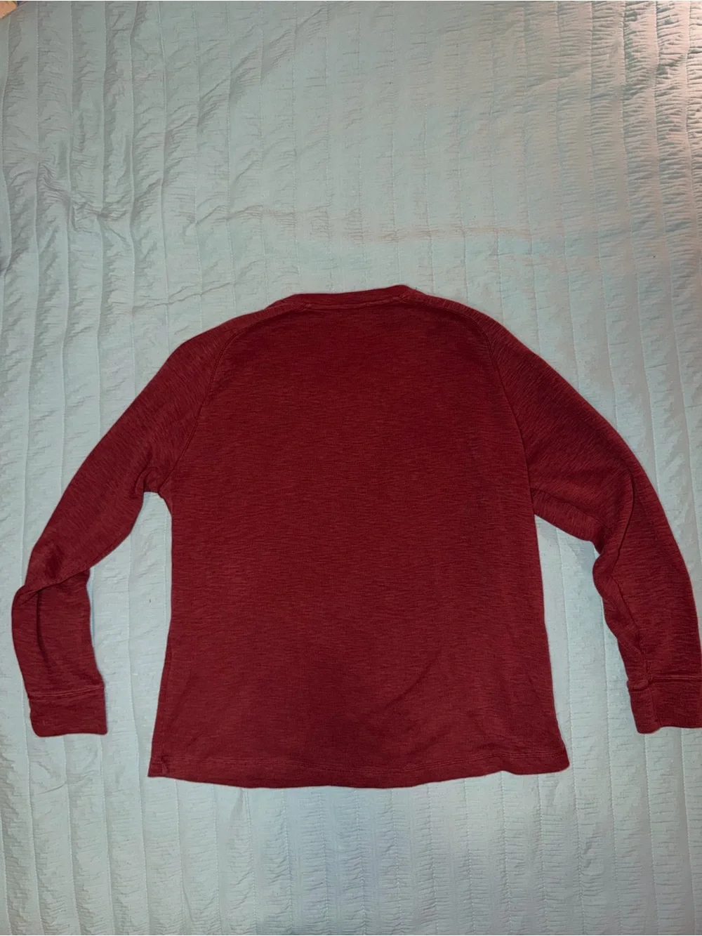 Banana Republic Mens Double Knit Crewneck Raglan Pullover Shirt Red XL